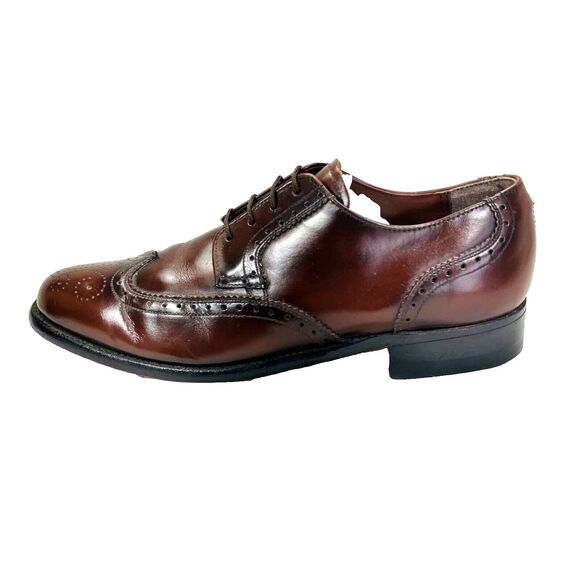 Weyenberg Massagic Vintage Shoes Wingtip Brogue Derby 8 Brown Leather 442881 - Picture 14 of 16